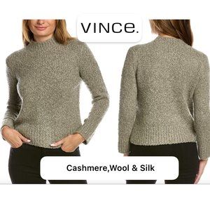 NEW - Women’s Vince Cashmere, Merino Wool & Silk Sweater